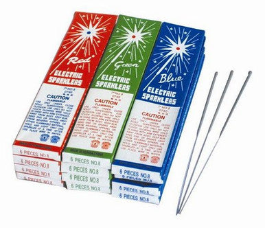 Electric Sparklers Blue Green Red