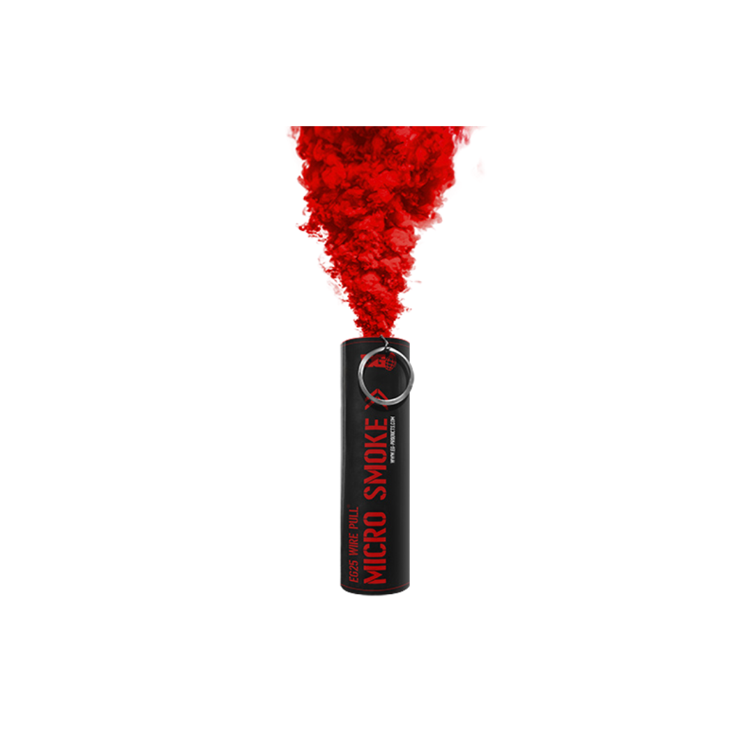 EG25 Wire Pull Micro Smoke Grenade - Red