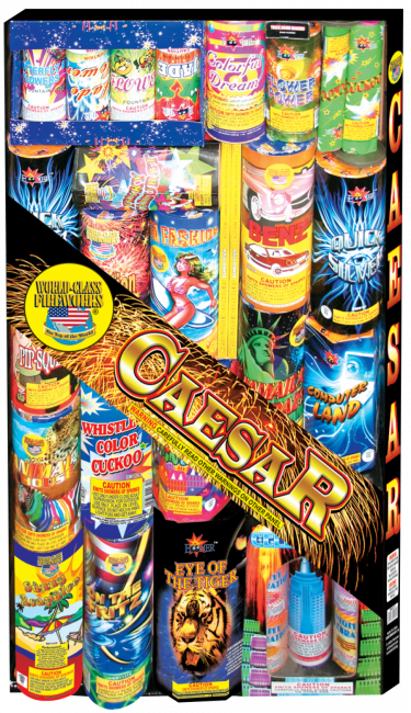 alt="caesar assortment fireworks at nj fireworks store near nyc"